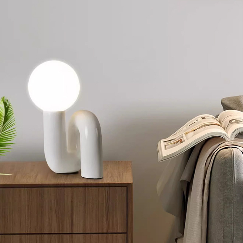 Resin Art Uk - Nordic led candeeiro de mesa esférico