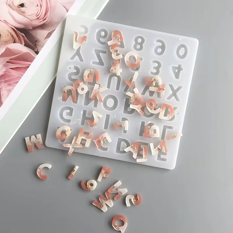 Resin Art Alphabet - Molde de resina de silicone com