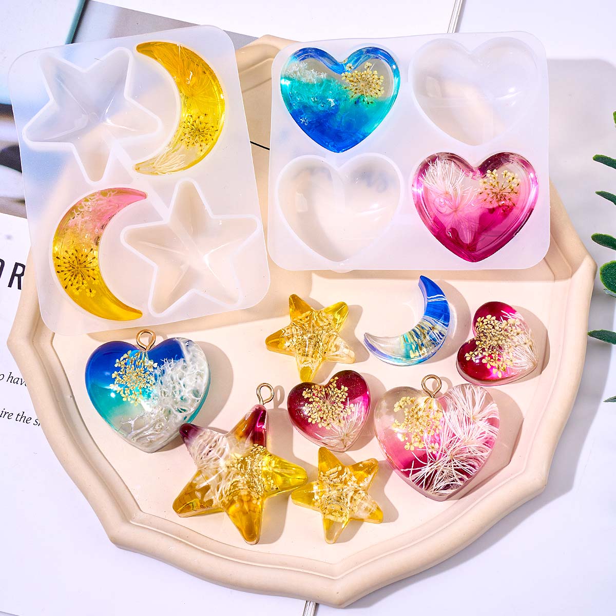 Resin Art Mould - Molde de Silicone para Pingente de