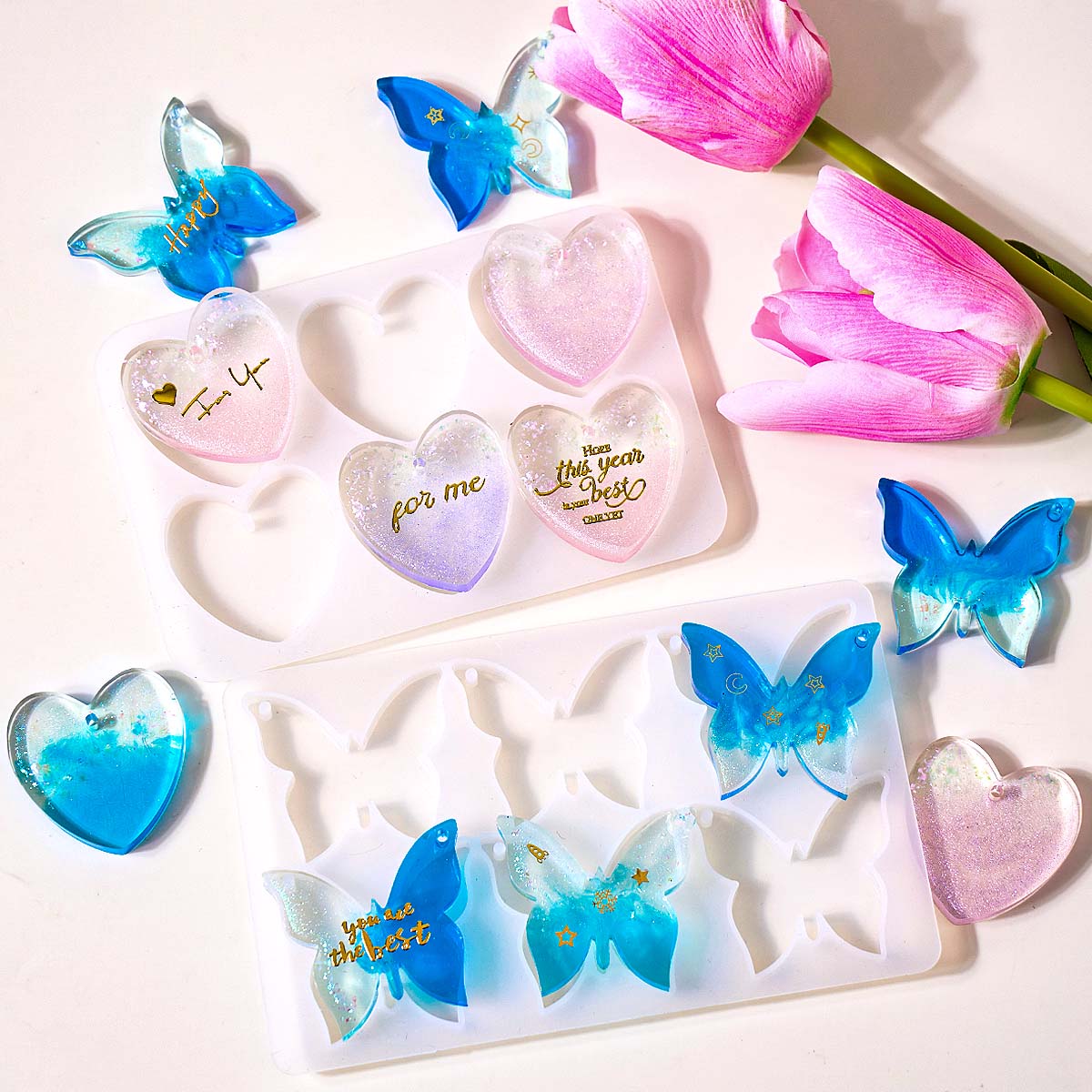 Resin Art Mould - Molde de Silicone para Brincos com