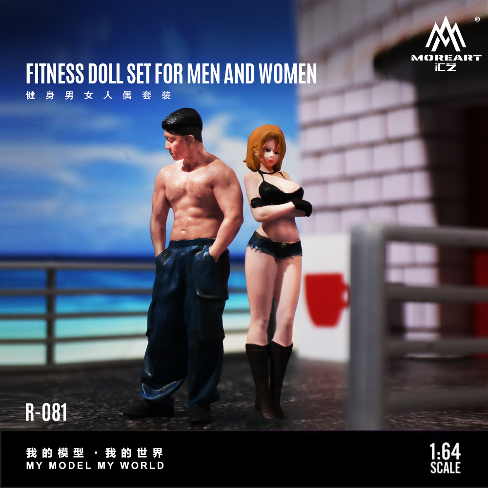 Resin Art And Decor - Conjunto de Bonecos de Resina Fitness