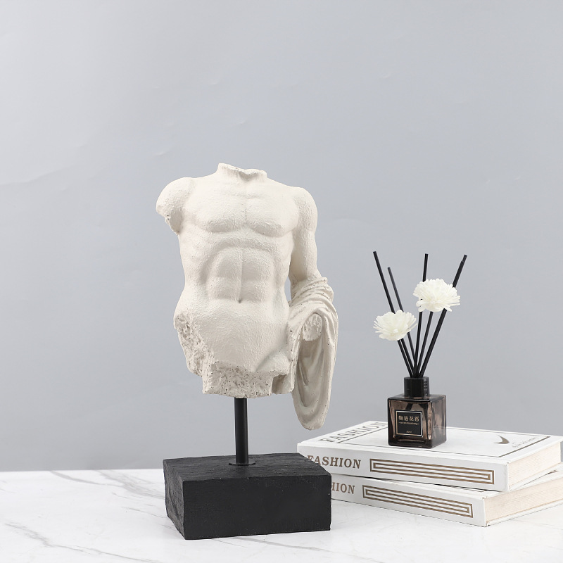 Resin Art Decoration Items - Escultura Nórdica Criativa de Meio Corpo,