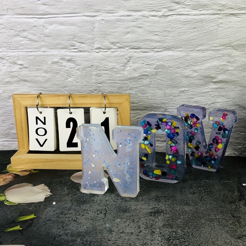 Grandes moldes de silicone par - Resin Art Alphabet avaliação e preço