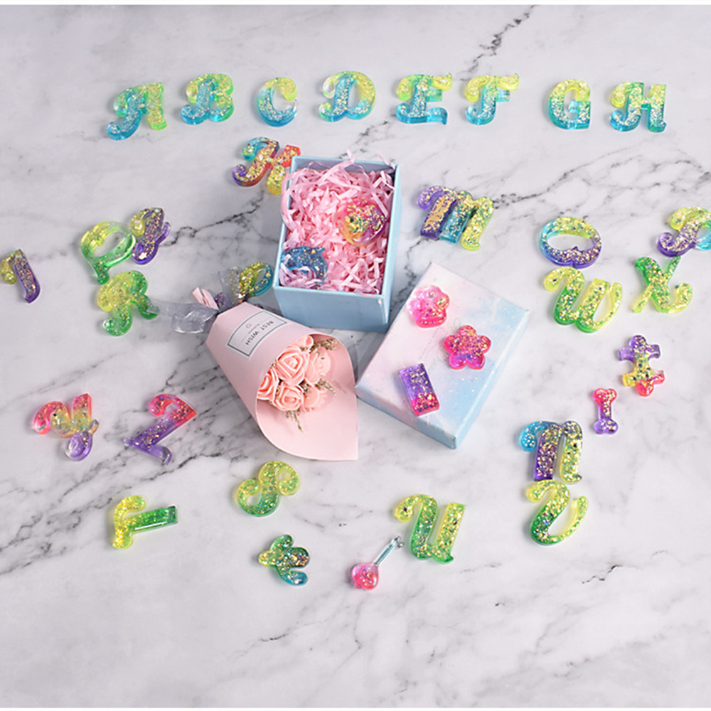 Alfabeto resina epóxi molde de - Resin Art Alphabet avaliação e preço