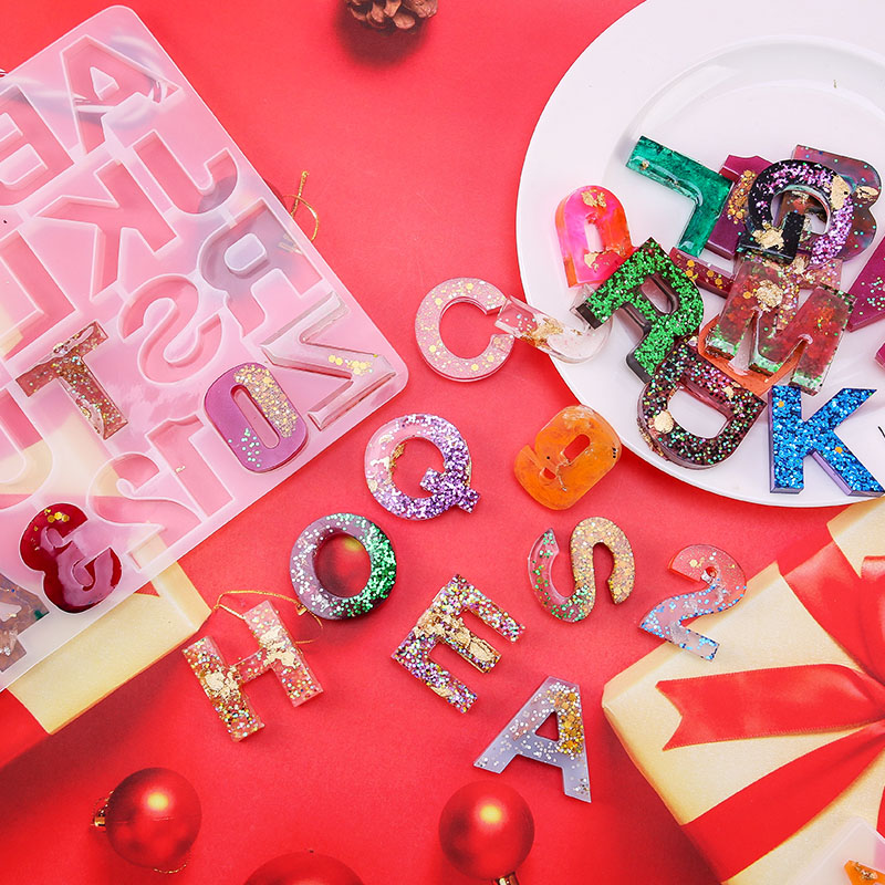 Alfabeto resina epóxi molde ki - Resin Art Alphabet avaliação e preço