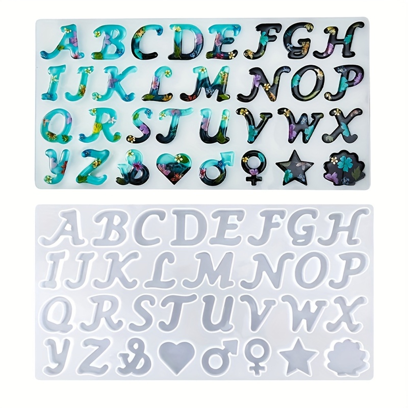 Molde de resina para fundição, - Resin Art Alphabet avaliação e preço