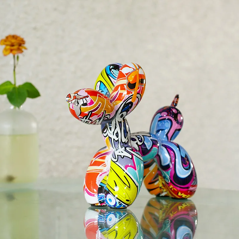 Resina Graffiti Balão Dog Figu - Resin Art Decoration Items avaliação e preço