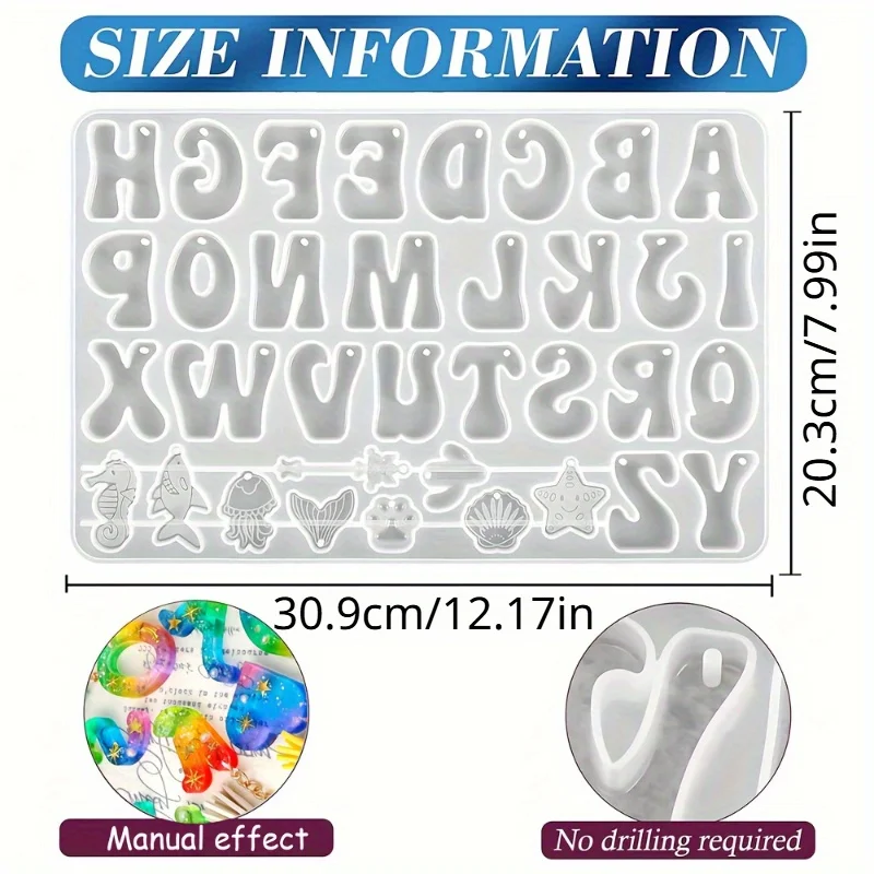 Conjunto de moldes de fundição - Resin Art Alphabet avaliação e preço