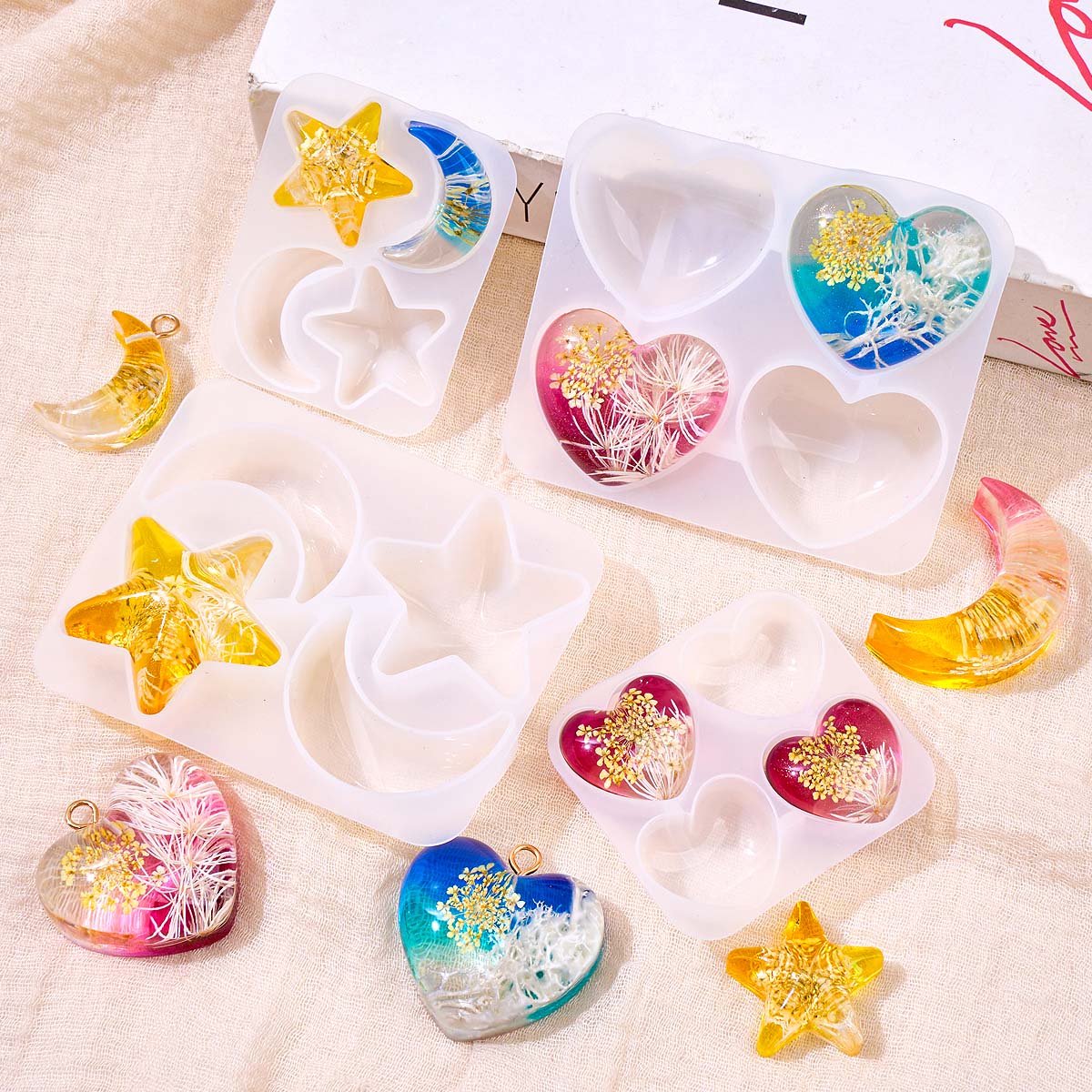 Molde de Silicone para Pingent - Resin Art Mould avaliação e preço