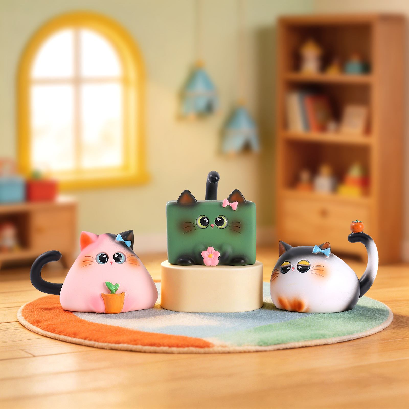 Figurinha de Gato em Caixa Sur - Resin Art Decoration Items avaliação e preço