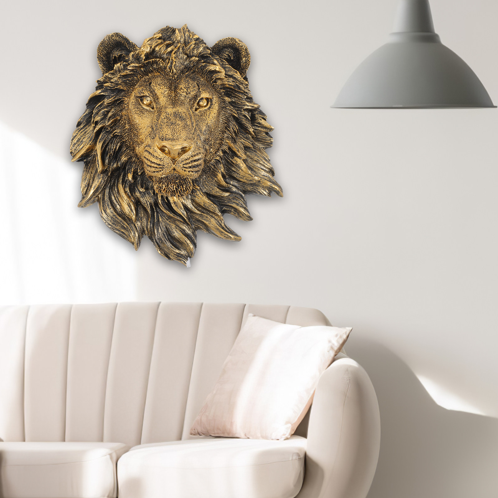 Escultura de Parede de Leão em - Resin Art Sticker avaliação e preço