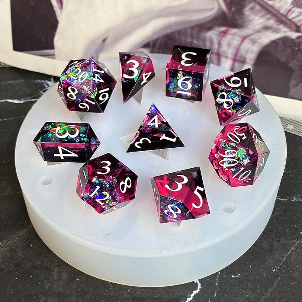 Molde de silicone para dados d - Resin Art Mould avaliação e preço