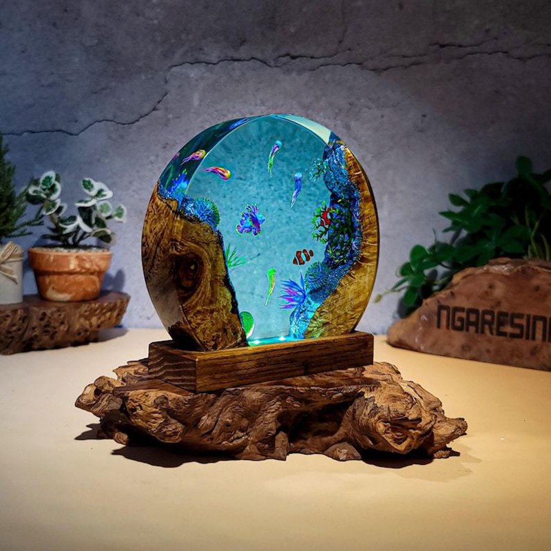 Luminária de Mesa de Resina co - Resin Art And Decor avaliação e preço