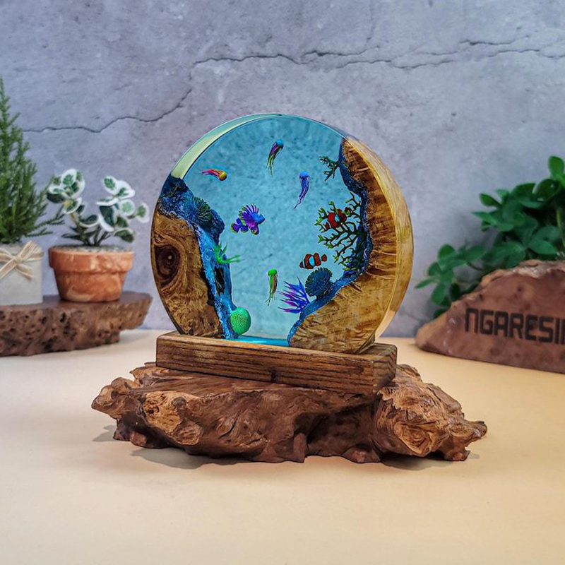 Luminária de Mesa de Resina co - Resin Art And Decor avaliação e preço