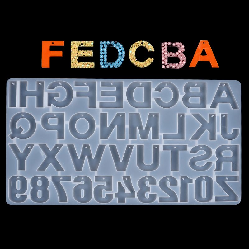 Letra número chaveiro molde de - Resin Art Alphabet avaliação e preço