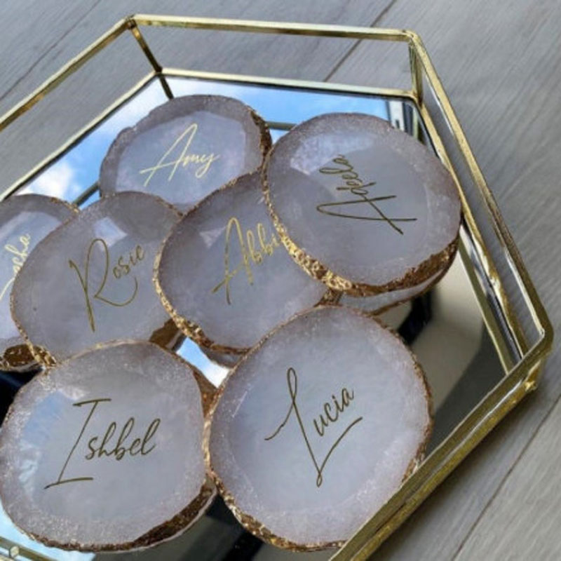 Porta-Copos Personalizado em R - Resin Art Alphabet avaliação e preço