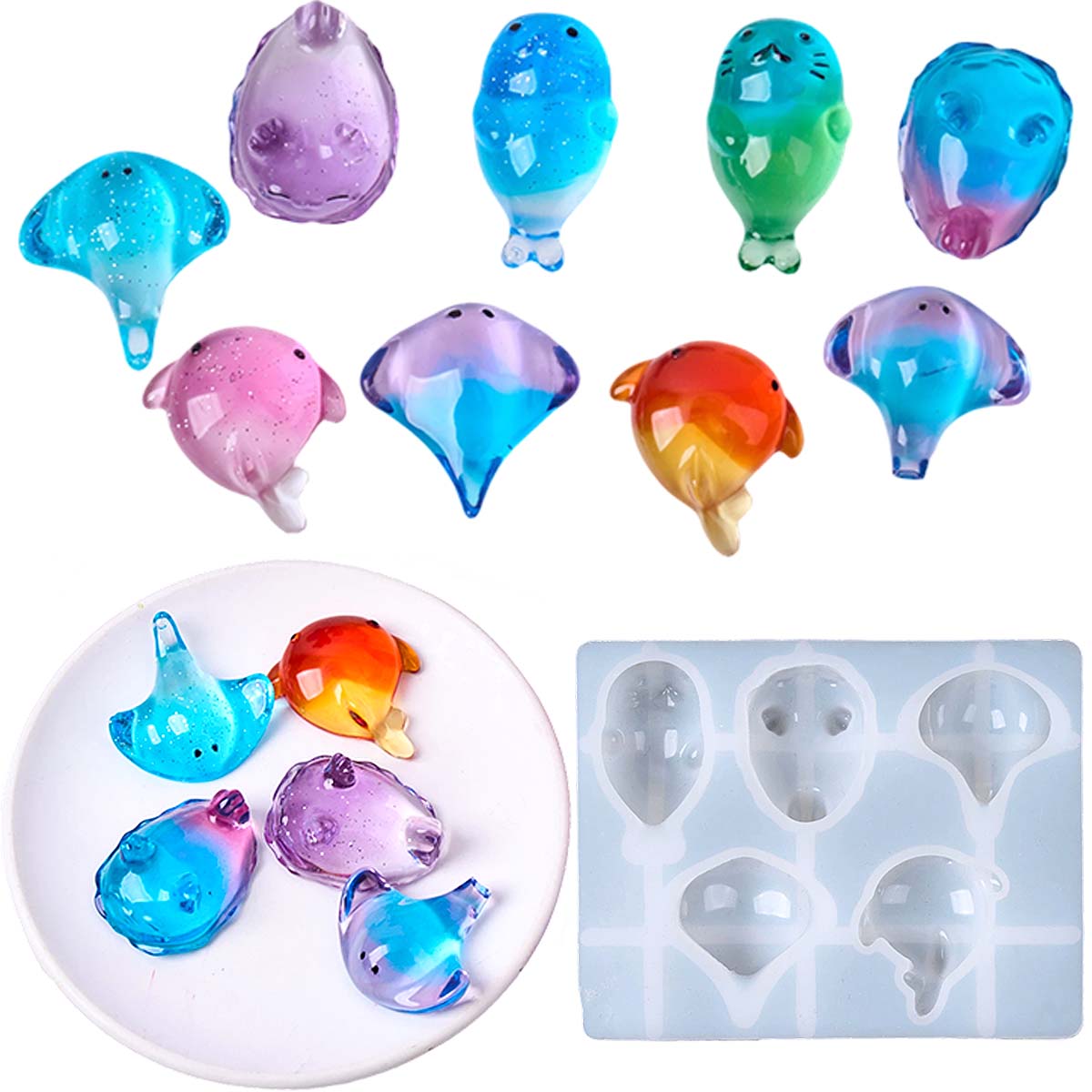 Molde de Silicone 3D de Raia M - Resin Art Mould avaliação e preço