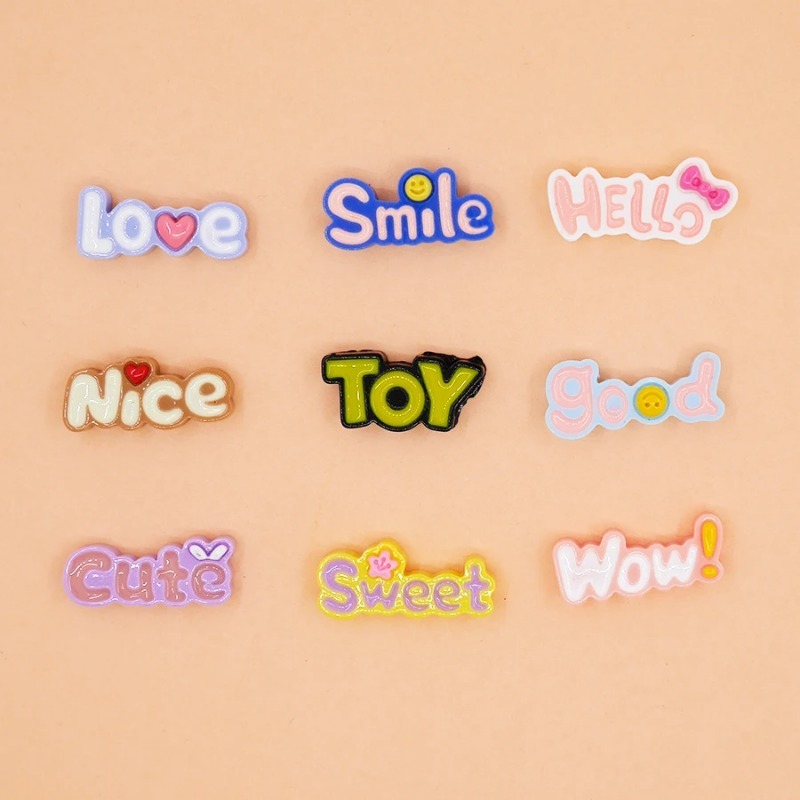 Flat Back Wow Sorte Nice Baby  - Resin Art Alphabet avaliação e preço
