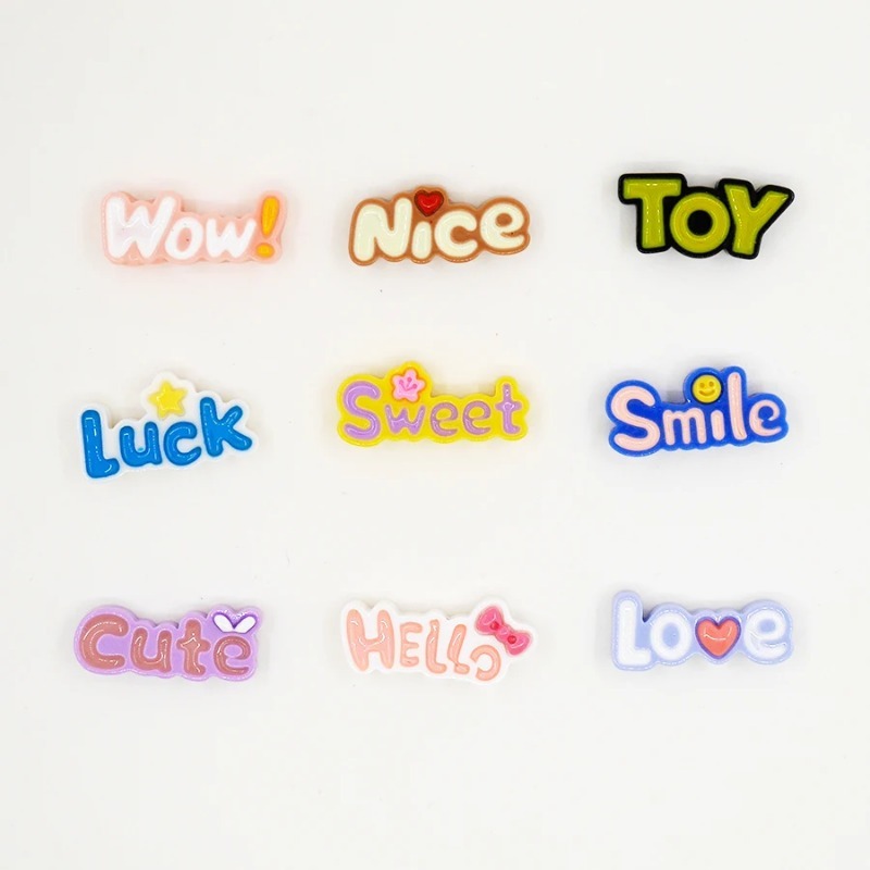 Flat Back Wow Sorte Nice Baby  - Resin Art Alphabet avaliação e preço