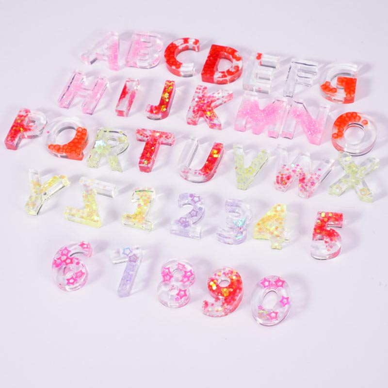 Casa diy decoração 1pc cristal - Resin Art Alphabet avaliação e preço