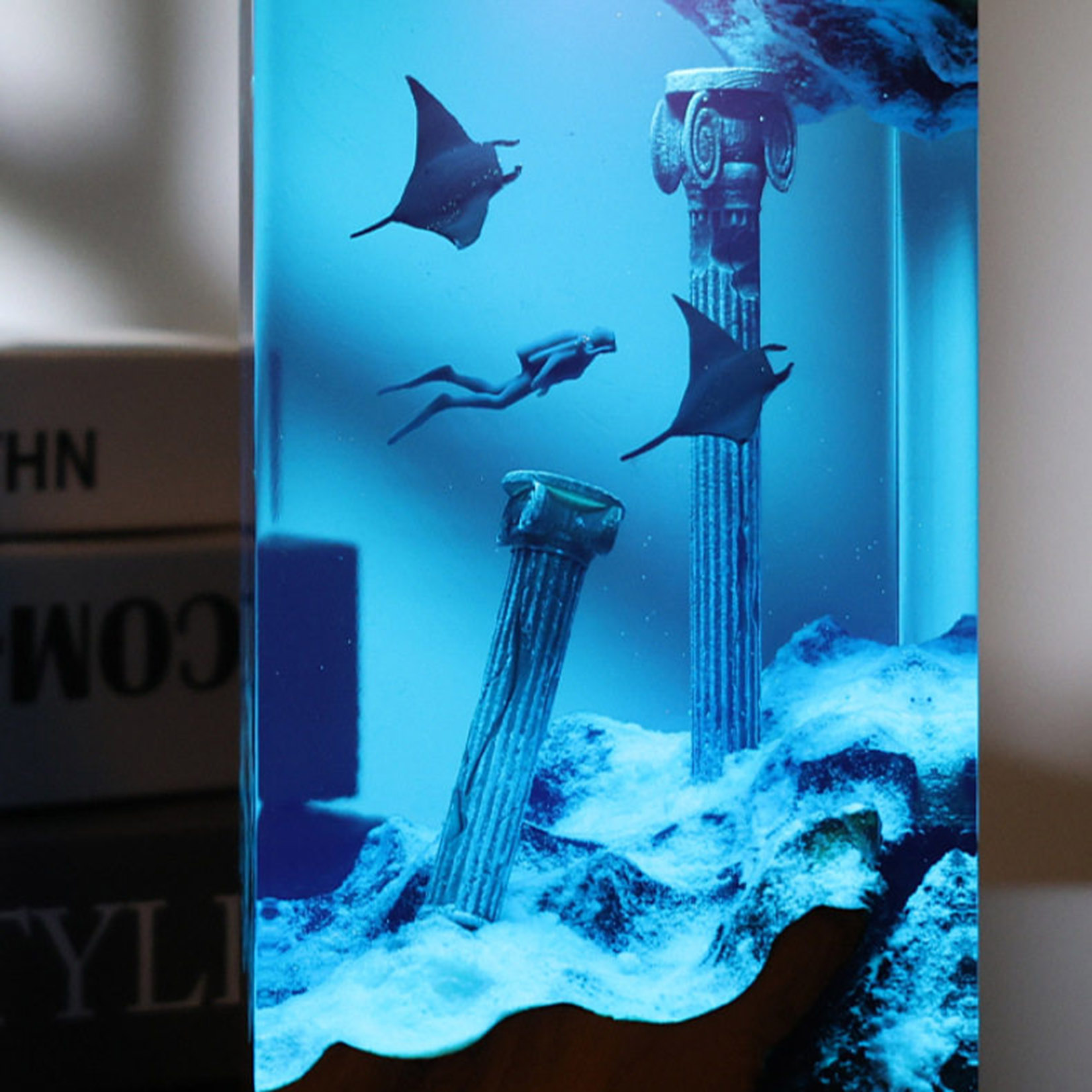 Luminária Noturna Manta Ray, A - Resin Art Decoration Items avaliação e preço